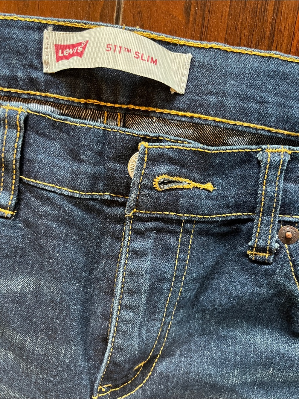 Levi's Men's 511 slim Dark Blue Straight Jeans 29x29 - Picture 2 of 5